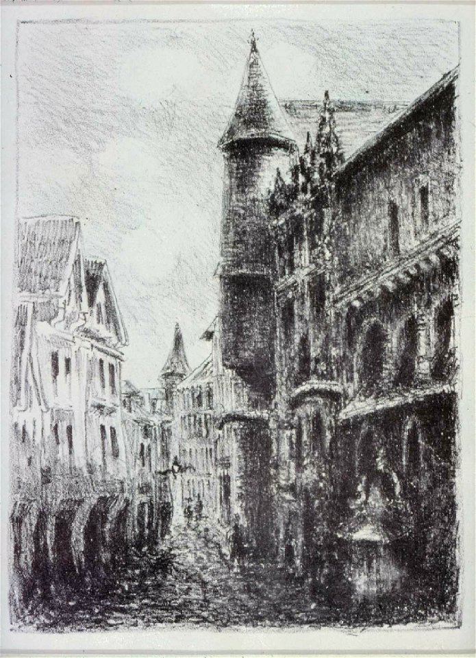 Pissarro - Rue Saint-Romain in Rouen, 1973.4