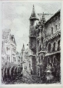 Pissarro - Rue Saint-Romain in Rouen, 1973.4