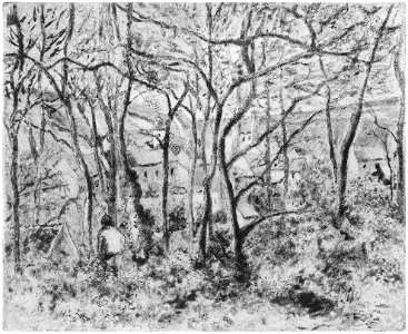 Pissarro paysage sous bois a l hermitage sixth state of six 1879