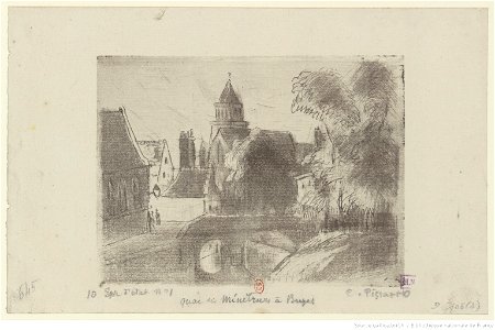 Pissarro - Quai des Ménétriers, à Bruges, 2e état, btv1b6955249q