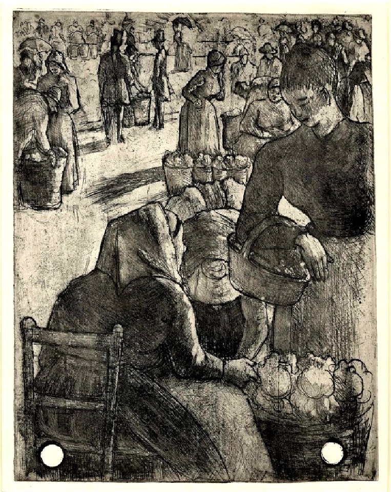 Pissarro - Marché aux légumes, à Pontoise, WA1955.54.68