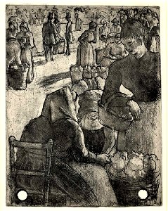Pissarro - Marché aux légumes, à Pontoise, WA1955.54.68