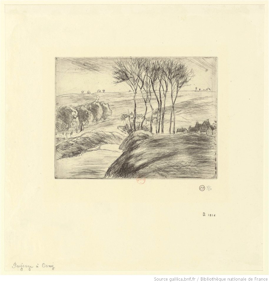Pissarro - Paysage à Osny, 2e état, btv1b69551857