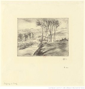 Pissarro - Paysage à Osny, 2e état, btv1b69551857