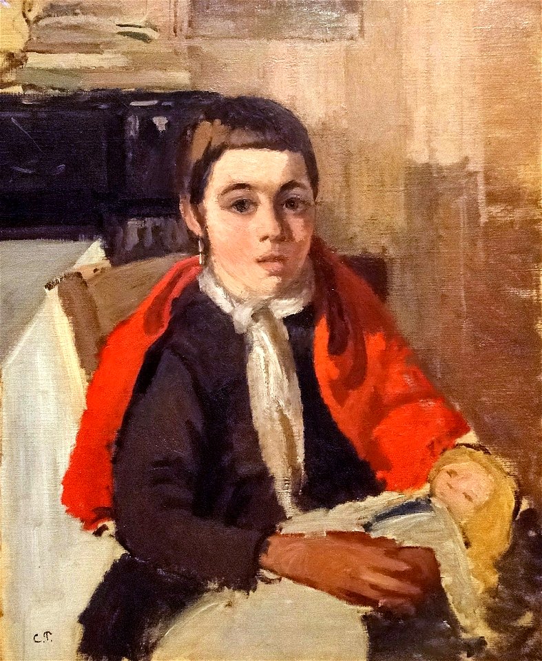 Pissarro - Jeanne Pissarro dite Minette, à la poupée, 1874