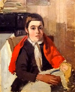 Pissarro - Jeanne Pissarro dite Minette, à la poupée, 1874