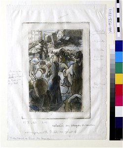 Pissarro - Marché de Gisors (Rue Cappeville), WA1953.88.1