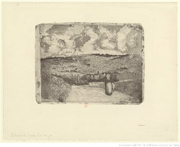 Pissarro - La femme sur la route, 4ème état, btv1b69551071