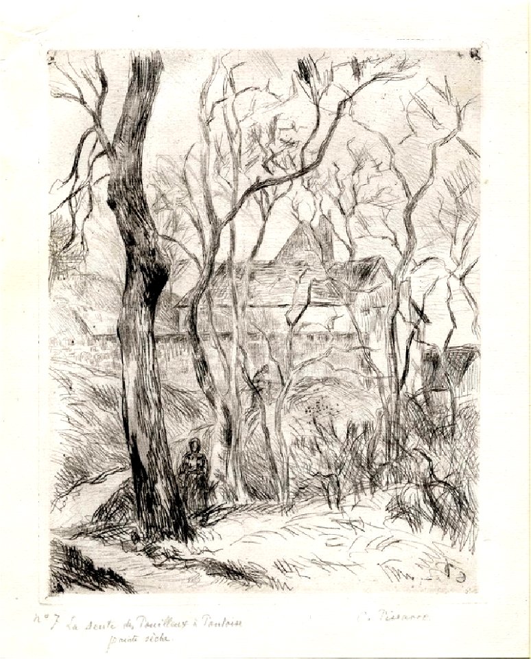Pissarro - Sente des Pouilleux, à Pontoise, WA1952.6.536