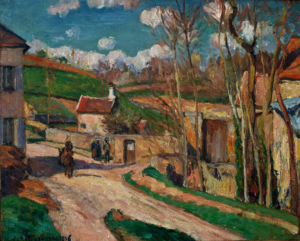Camille Pissarro - Un carrefour à l'Hermitage, Pontoise (1876)