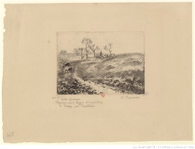 Pissarro - Paysage avec berger et moutons à Osny près Pontoise, 6ème état, btv1b6955136r