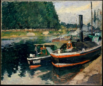 Camille Pissarro Barges at Pontoise The Metropolitan Museum of Art