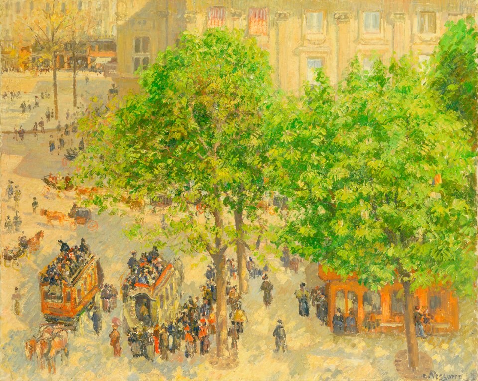 Camille Pissarro - Place du Théâtre-Français, printemps
