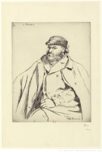 Pissarro - Portrait de Cézanne, 1er état, btv1b69551004