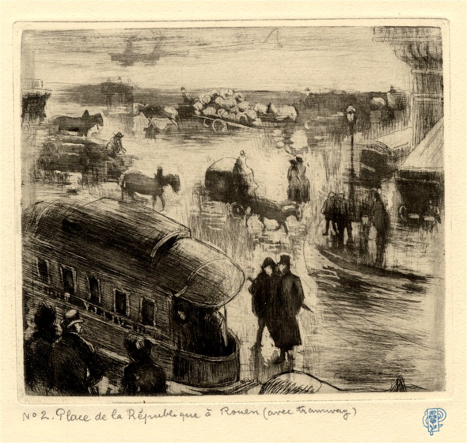 Pissarro - Place de la République, à Rouen, 1907,1115.8