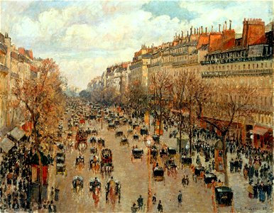 Camille Pissarro - Boulevard Montmartre - Eremitage. Free illustration for personal and commercial use.