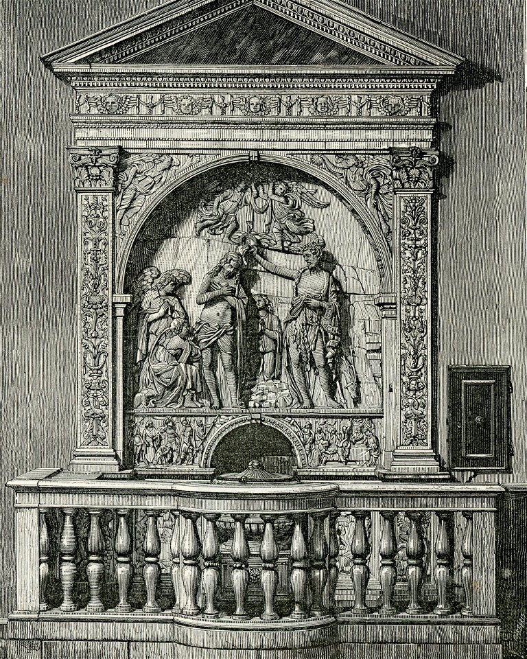 Pistoia fonte battesimale nella Cattedrale