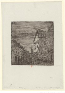 Pissarro - Vieille rue à Rouen (rue Malpalue), 2e état, btv1b6955138k