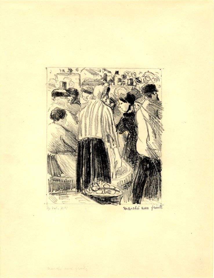 Pissarro - Marché aux fruits, WA1952.6.669