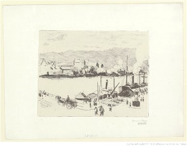 Pissarro - Quai Boieldieu, à Rouen, btv1b6955294j