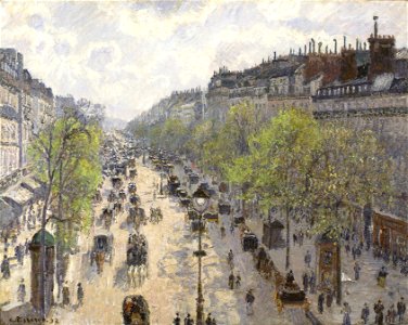 Camille Pissarro - Boulevard Montmartre, Spring - Google Art Project. Free illustration for personal and commercial use.