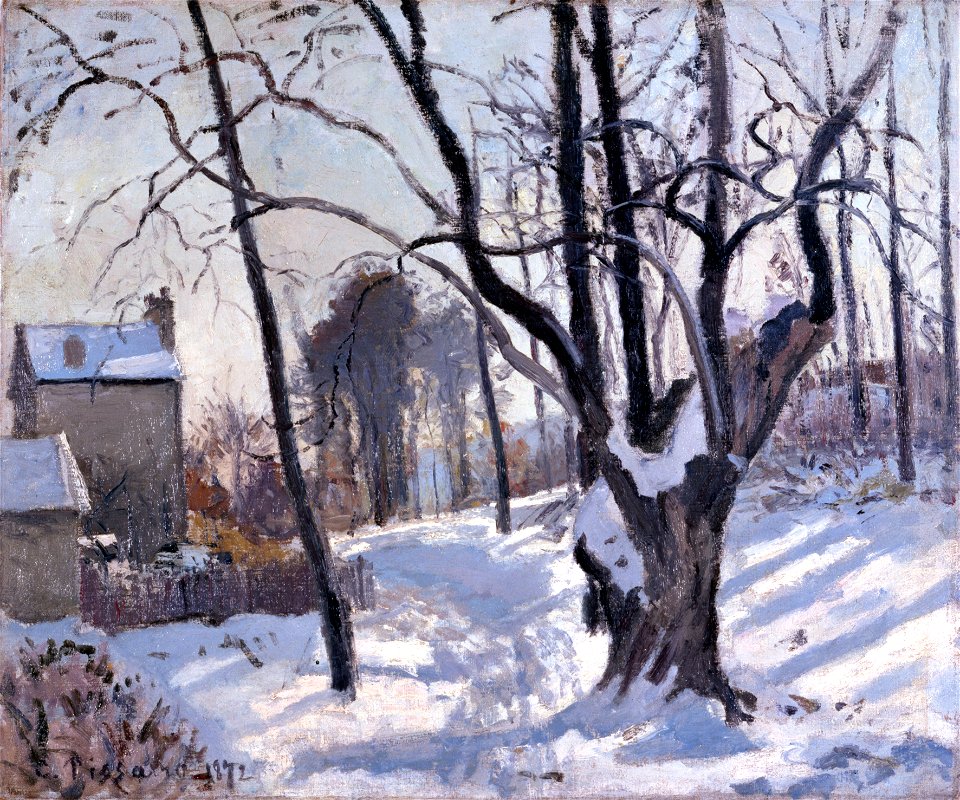 Camille Pissarro - Louveciennes, Chemin de Creux (1872, Museum Folkwang)