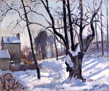 Camille Pissarro - Louveciennes, Chemin de Creux (1872, Museum Folkwang)