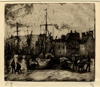 Pissarro - Port de Rouen, 1924,0512.22