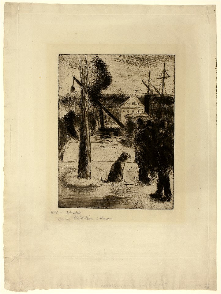 Pissarro - Promenade à Rouen Cours Boieldieu, 1982.48