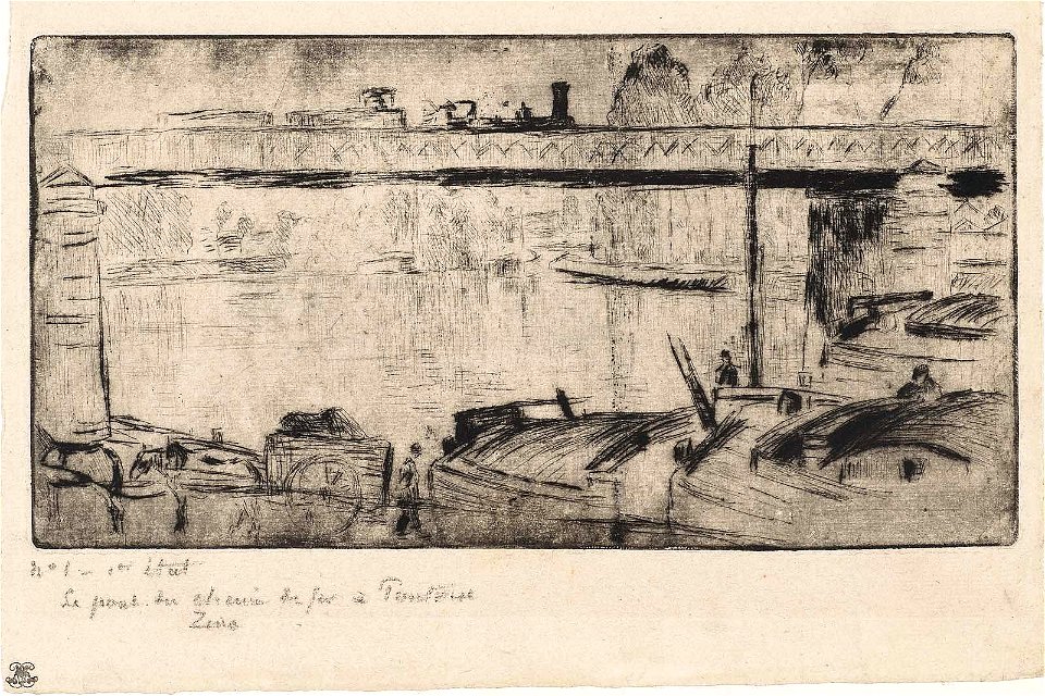 Pissarro - The Railway Bridge at Pontoise, 57.745