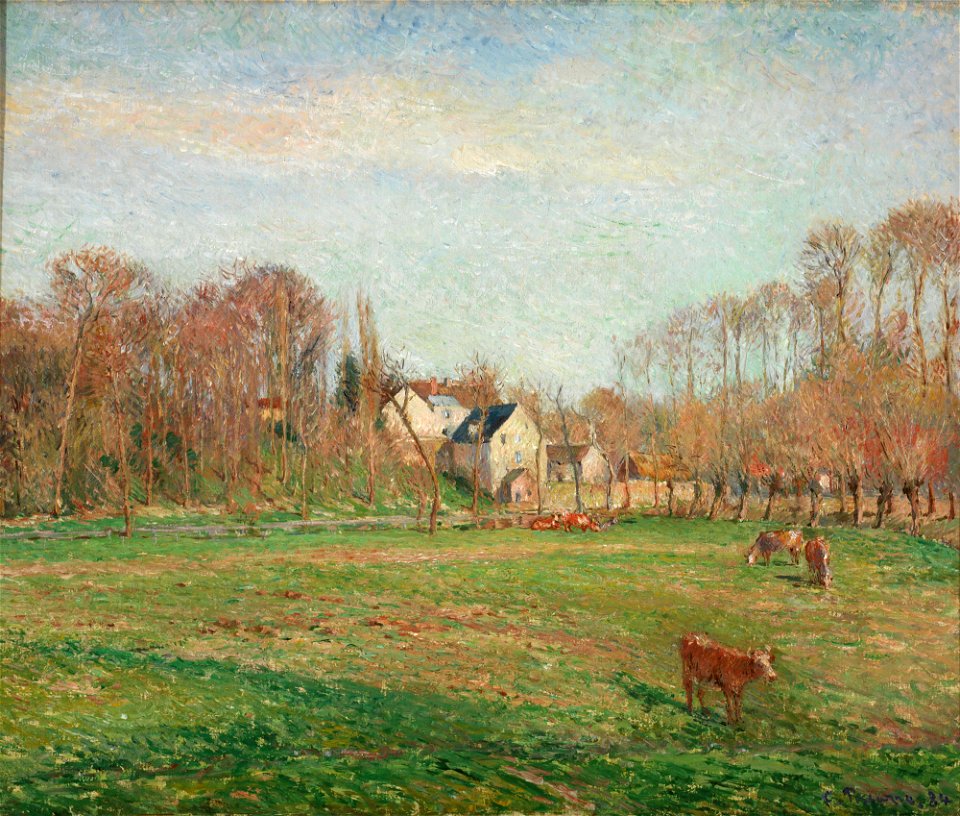 Camille Pissarro - Field and Mill at Osny (1884)