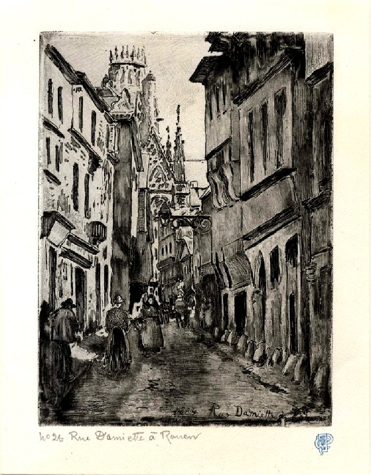 Pissarro - Rue Damiette à Rouen, WA2003.519