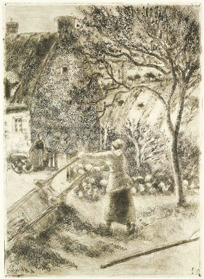 Pissarro - Woman Emptying a Wheelbarrow, 1975.360