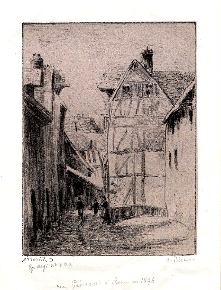Pissarro - Rue Géricault, à Rouen, WA1952.6.681