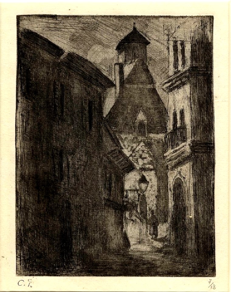 Pissarro - Petite Rue Nationale à Rouen, WA1952.6.646