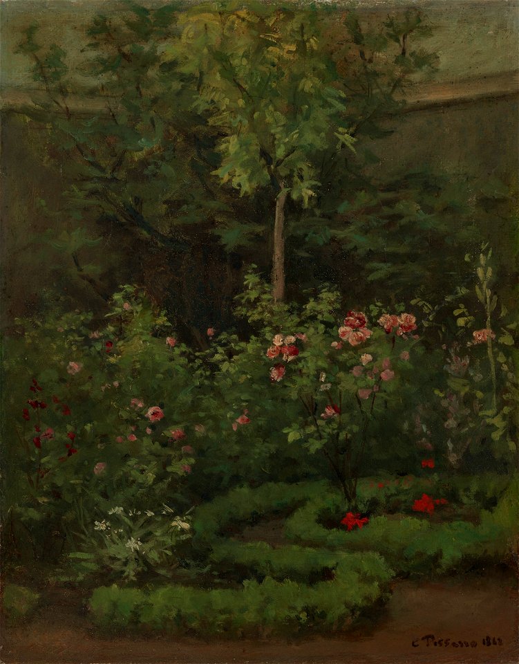 Camille Pissarro - A Rose Garden - 1978.15.2 - Yale University Art Gallery