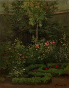 Camille Pissarro - A Rose Garden - 1978.15.2 - Yale University Art Gallery