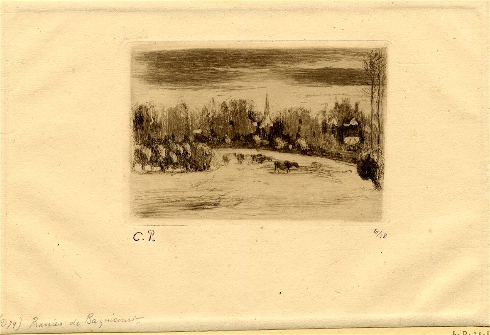 Pissarro - Prairies de Bazincourt, 1949,0411.2619