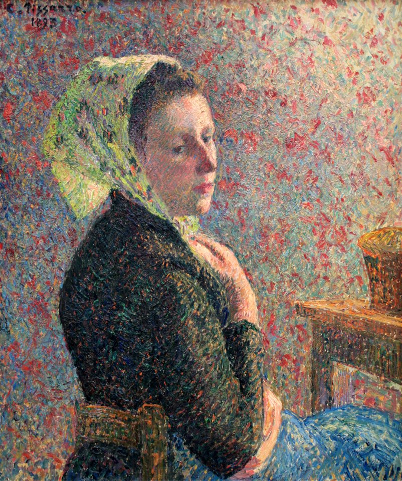 Pissarro, Femme au fichu vert