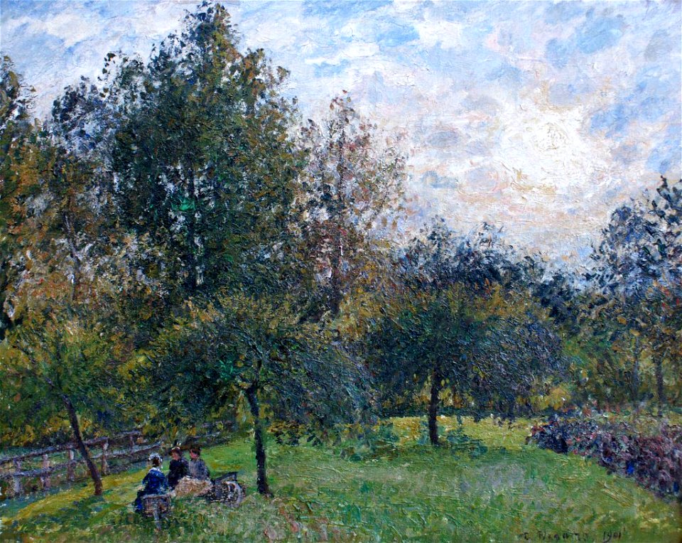 Pissarro-Pommiers-peupliers-Le-Havre