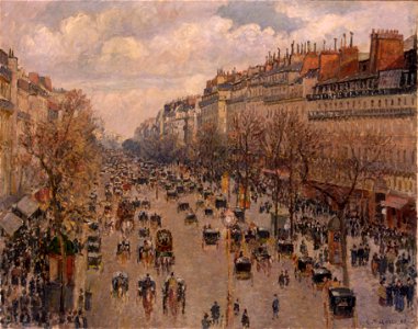 Camille Pissarro - Boulevard Montmartre - 1897 - Eremitage. Free illustration for personal and commercial use.