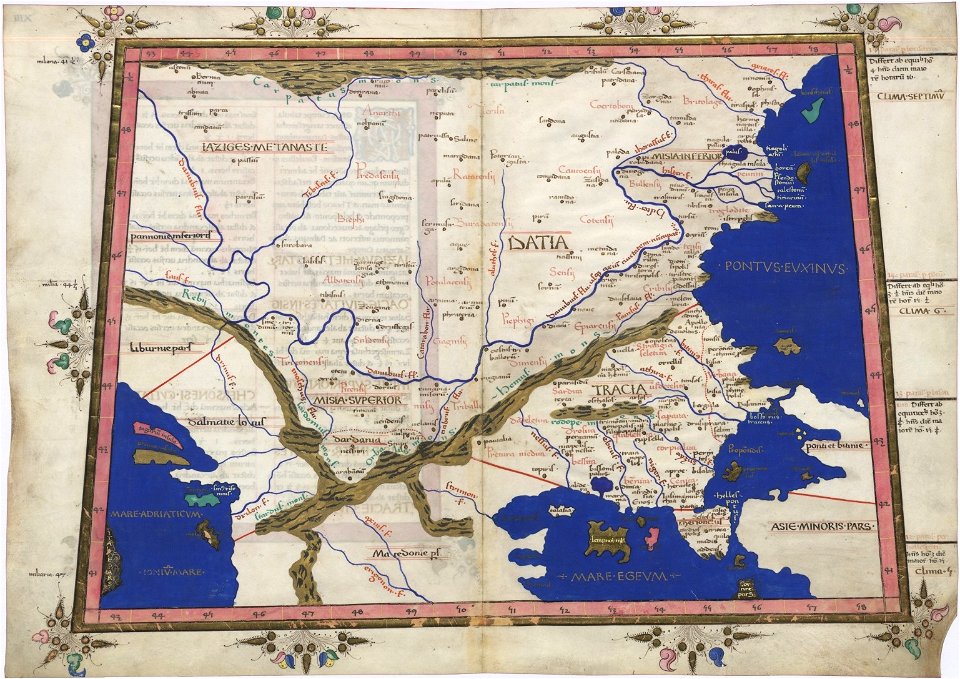 Ptolemy Cosmographia 1467 - Balkan Peninsula