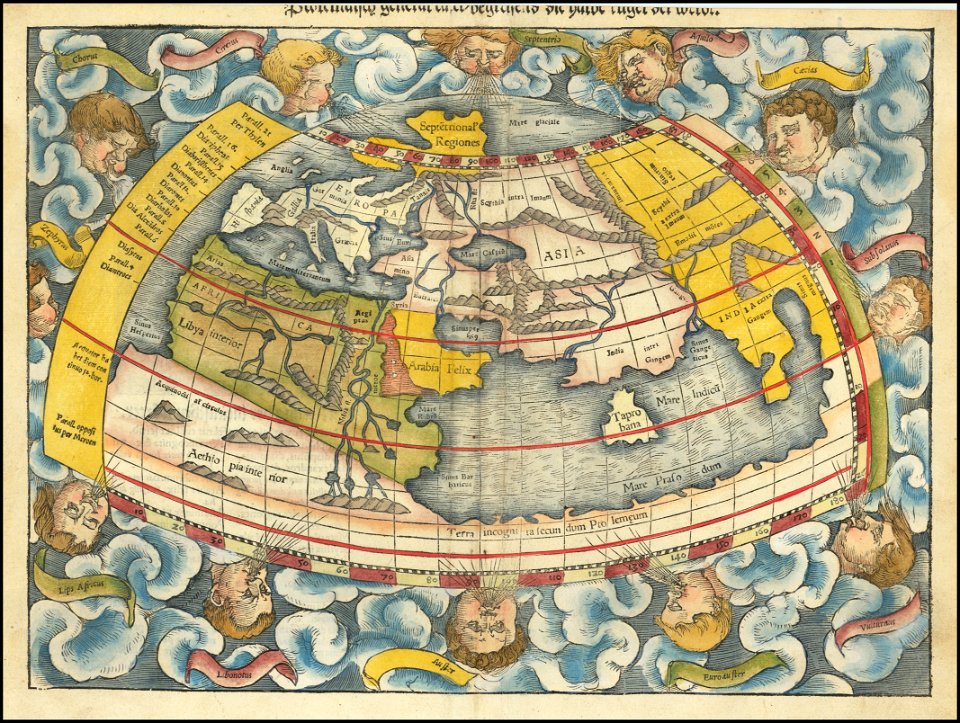 Ptolemaisch General Tafel, begreiffende die halbe Kugel der Welt