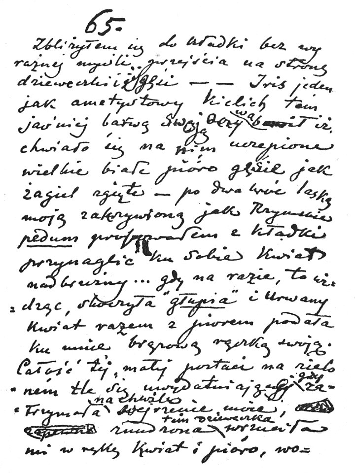PL Dzieła Cyprjana Norwida (Pini) page 566 - autograf noweli 'Stygmat'