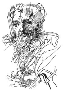 PL Dzieła Cyprjana Norwida (Pini) page 026 - praca Norwida - 'Portret własny z 1877'