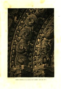 Puerta principal de la Basílica de San Vicente (1865) - Parcerisa, F. J. (detalles)