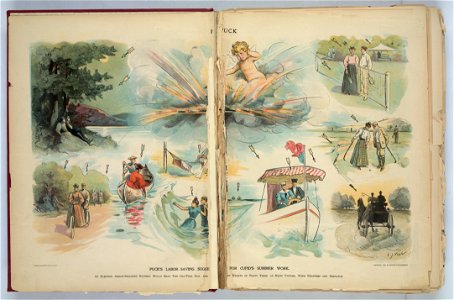 Puck's labor-saving suggestion for Cupid's summer work - C.J. Taylor. LCCN2012648464