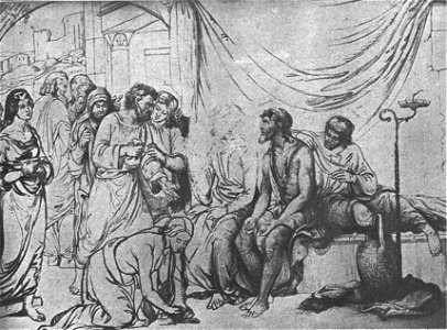 PL Dzieła Cyprjana Norwida (Pini) page 482 - praca Norwida - 'Chrystus u Marji i Marty'