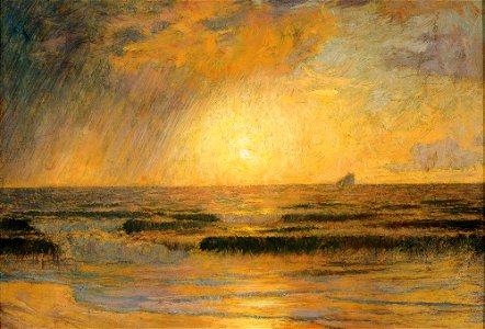 Puesta de sol en el mar - Émile-René Ménard