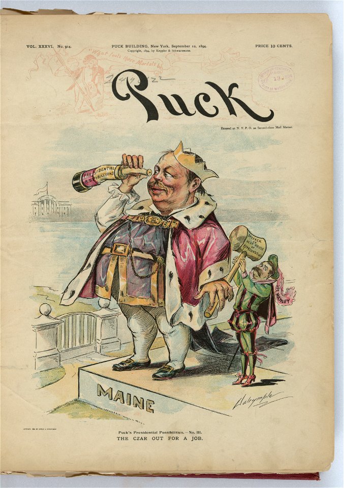 Puck's presidential possibilities. No. III, The czar out of a job - Dalrymple. LCCN2012648657